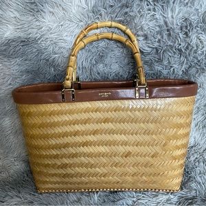 RARE KATE SPADE BASKET PURSE WITH BAMBOO HANDLES! In great condition!!🌸